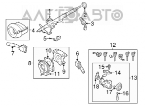 Обрамление рулевой колонки низ Subaru Forester 08-13 SH