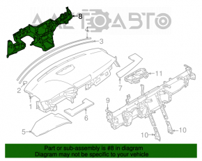 Пластик підторпедний Suzuki Kizashi 10-15