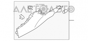 Накладка консоли боковая левая Suzuki Kizashi 10-15 беж