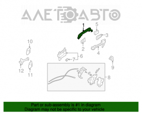 Ручка двери внешняя задняя правая Subaru Forester 08-13 SH