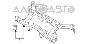 Подрамник задний Subaru Outback 10-14 потресканы 2 С/Б