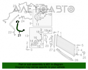 Трубка кондиционера (железо/резина) Nissan Murano z50 03-08