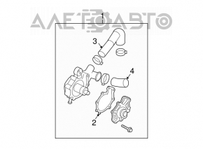 Патрубок охлаждения нижний Mazda6 03-08 2.3