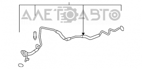 Трубка кондиционера длинная, тонкая, железо Mazda6 09-13 2.5
