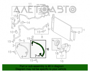 Шланг кондиционера железо/резина Mazda6 09-13 2.5
