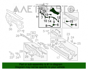 Решетка дворников пластик правая Mazda6 09-13