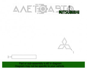 Емблема напис MITSUBISHI двері багажника Mitsubishi Outlander Sport ASX 10