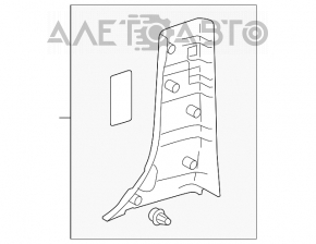 Накладка центральной стойки нижняя правая Toyota Sienna 04-10