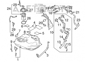 Заливная горловина топливного бака Mazda3 MPS 09-13