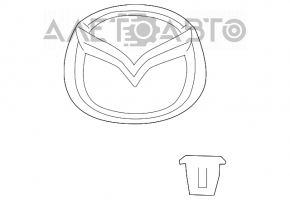 Эмблема значок Mazda крышки багажника Mazda3 MPS 09-13