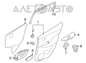Накладка управление стеклоподъемником задняя левая Nissan Leaf 11-12