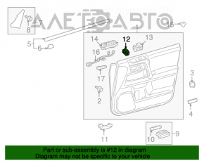Управление стеклоподъемником перед прав Toyota Camry v40 черн, manual