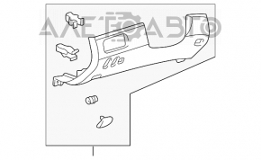 Накладка на торпеду коленная Toyota Sienna 04-10 беж