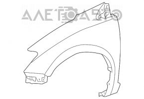 Крыло переднее правое Toyota Sienna 04-10, белый, примято у арки