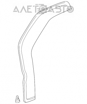 Уплотнитель дверного проема перед прав (серый) Lexus RX300 98-03