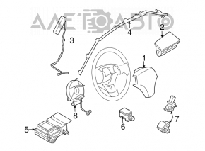 Подушка безопасности airbag боковая шторка левая Mazda3 MPS 09-13