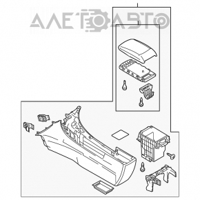 Консоль центральная подлокотник и подстаканники Mazda3 MPS 09-13