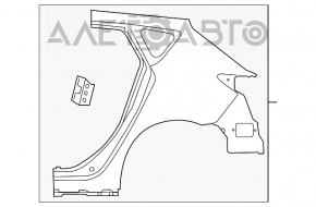 Четверть крыло задняя левая Mazda3 MPS 09-13