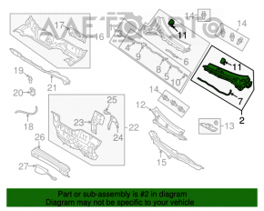 Решетка дворников (пластик) Mazda3 MPS 09-13 лев+прав