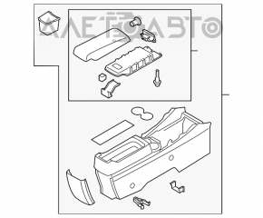Консоль центральная (подлокотник и подстаканники) Mazda CX-7 06-09
