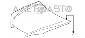 Капот голый Lexus ES300 ES330 уголок замят