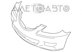 Бампер передній голий Mazda3 03-08 срібло немає шматка знизу
