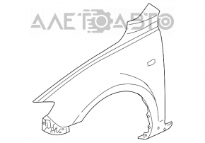 Крыло переднее правое Mazda3 03-08 HB серебро ржавчина, вмятина, тычки