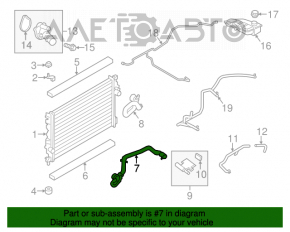 Патрубок охлаждения нижний Ford Escape MK3 13-19 2.5 с быстросъемом
