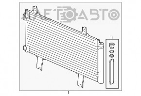 Радиатор кондиционера конденсер Honda Accord 18-22 1.5T слегка кривой