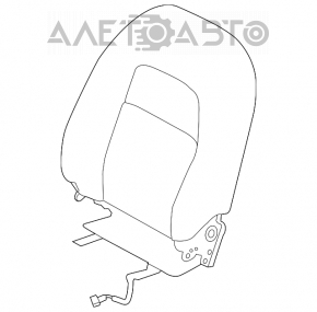 Пасажирське сидіння Nissan Altima 19 - без airbag, ганчірка чорна