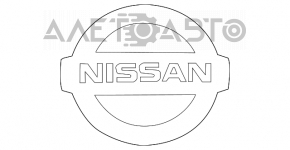 Эмблема передняя решетки радиатора Nissan Rogue 17- квадратная, под радар новый OEM оригинал