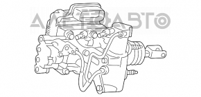 Главный тормозной цилиндр Toyota Avalon 13-18 hybrid в сборе с ABS дефект электро части