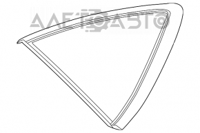 Форточка глухое стекло задняя левая Nissan Sentra 13-19 царапины на хроме, царапины на стекле