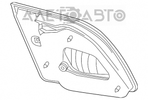 Ліхтар внутрішній кришка багажника правий Nissan Sentra 16-19 рест, під полірування