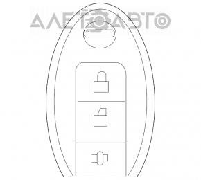 Ключ smart key на 3 кнопки Nissan Leaf 11-12 новий OEM оригінал