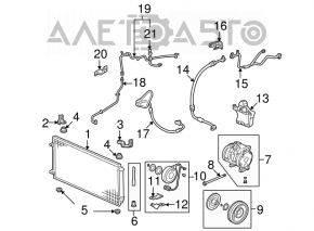 Трубка кондиционера компрессор-печка Acura MDX 07-13