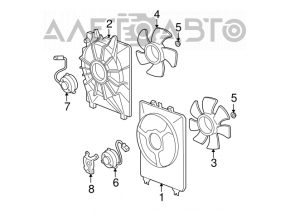 Мотор вентилятора охлаждения лев Acura MDX 07-13