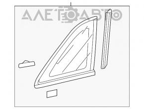Кватирка глухе скло задня права Acura MDX 07-13