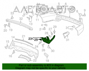 Бризговики задній лівий Acura MDX 07-13