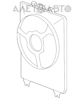 Диффузор кожух радиатора голый Acura MDX 07-13 прав