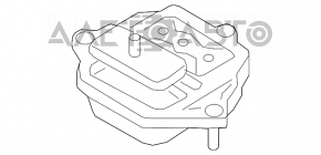 Подушка двигателя задняя Audi Q5 09-17 2.0T