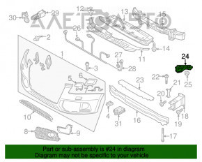 Крепление переднего бампера правое Audi Q5 8R 09-17 сломано крепление