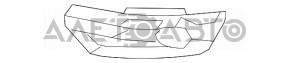 Нижня решітка переднього бампера прав Audi Q5 8R 09-12 дорест, під втф