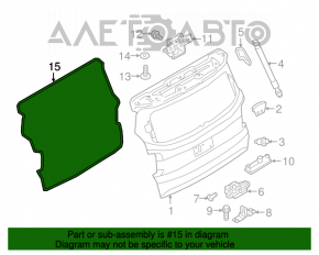 Уплотнитель резина двери багажника Jeep Renegade 15-