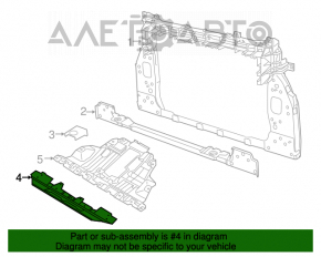 Защита телевизора нижняя Jeep Renegade 15- Trailhawk металл, заломан болт