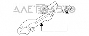Механизм ручки двери передней правой Nissan Altima 19-