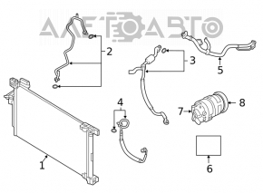 Трубка кондиціонера компресор-грубка Nissan Altima 19- 2.5