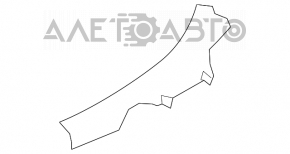 Накладка порога задняя правая Nissan Altima 19- черная, царапина