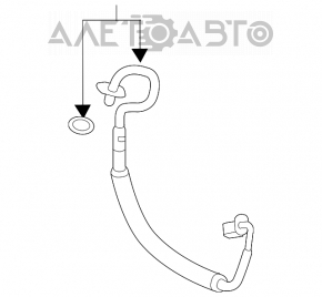 Трубка кондиционера конденсер-компрессор Nissan Altima 19- 2.5