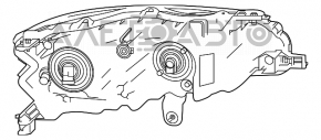 Фара передня права Nissan Altima 19- в зборі LED